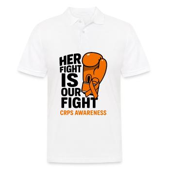 Her Fight Is Our Fight CRPS Support - Men's Polo Shirt - white - Front - Kai (181cm)