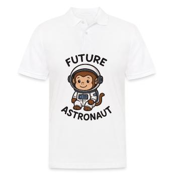 Future Astronaut – Cute Space Monkey - Men's Polo Shirt - white - Front - Kai (181cm)