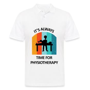 Physical Therapist Humorous Gift Saying Funny - Men's Polo Shirt - white - Front - Kai (181cm)