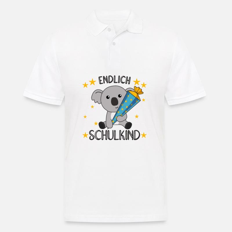 Endlich Schulkind Koala Schultüte Einschulung - Männer Poloshirt - Weiß