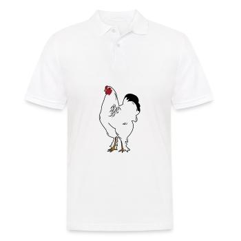Brahma Hahn Hühner Lustig Landwirt Huhn - Männer Poloshirt - Weiß - Vorne - Kai (181cm)