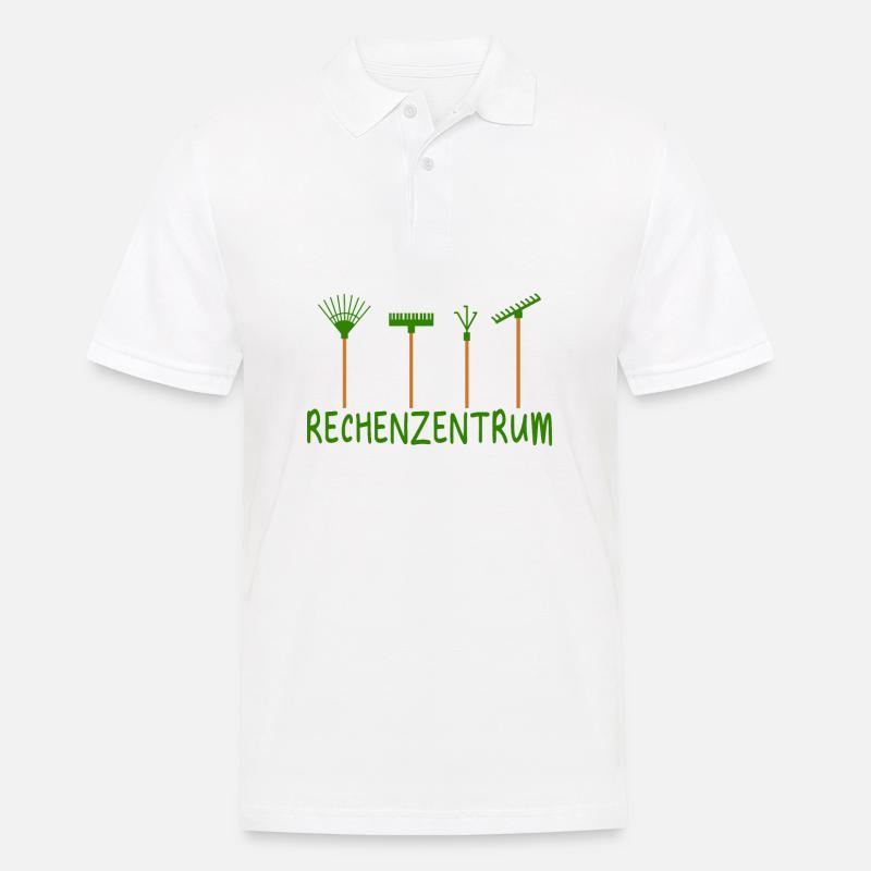 Rechenzentrum Informatik Garten Rechen - Männer Poloshirt - Weiß