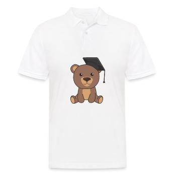 Kids Kindergarten nailed it Bear Graduation - Men's Polo Shirt - white - Front - Kai (181cm)
