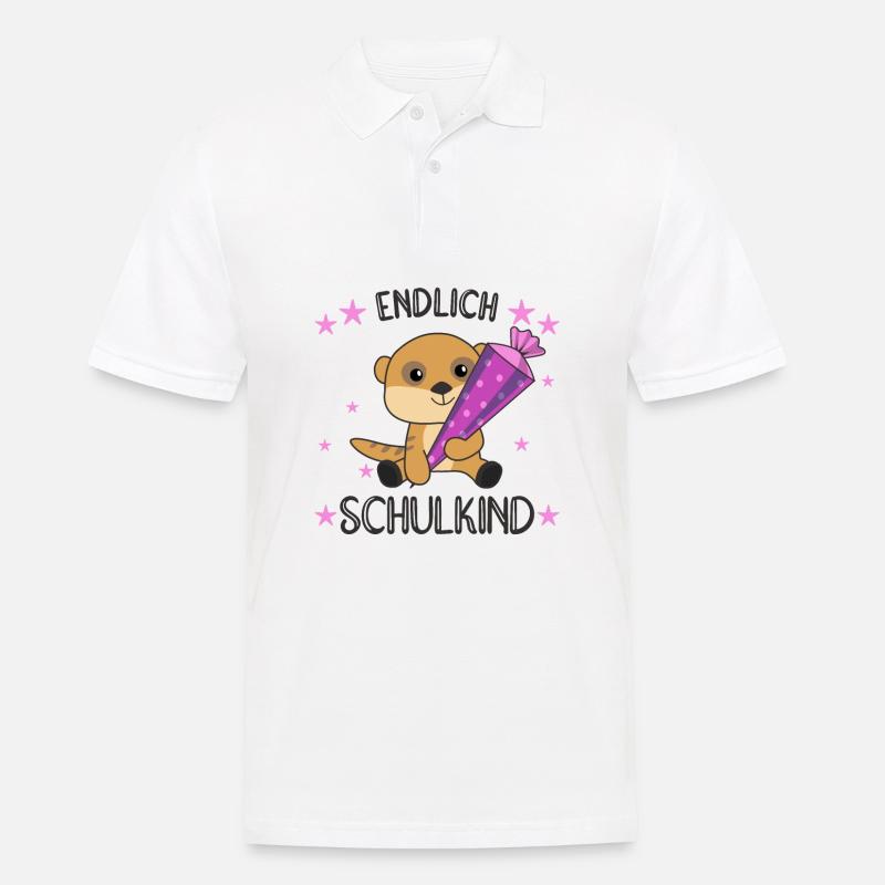 Erdmännchen Schule Einschulung Kita 2021 Schulkind - Männer Poloshirt - Weiß