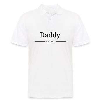 Daddy EST. 1983 - Men's Polo Shirt - white - Front - Kai (181cm)
