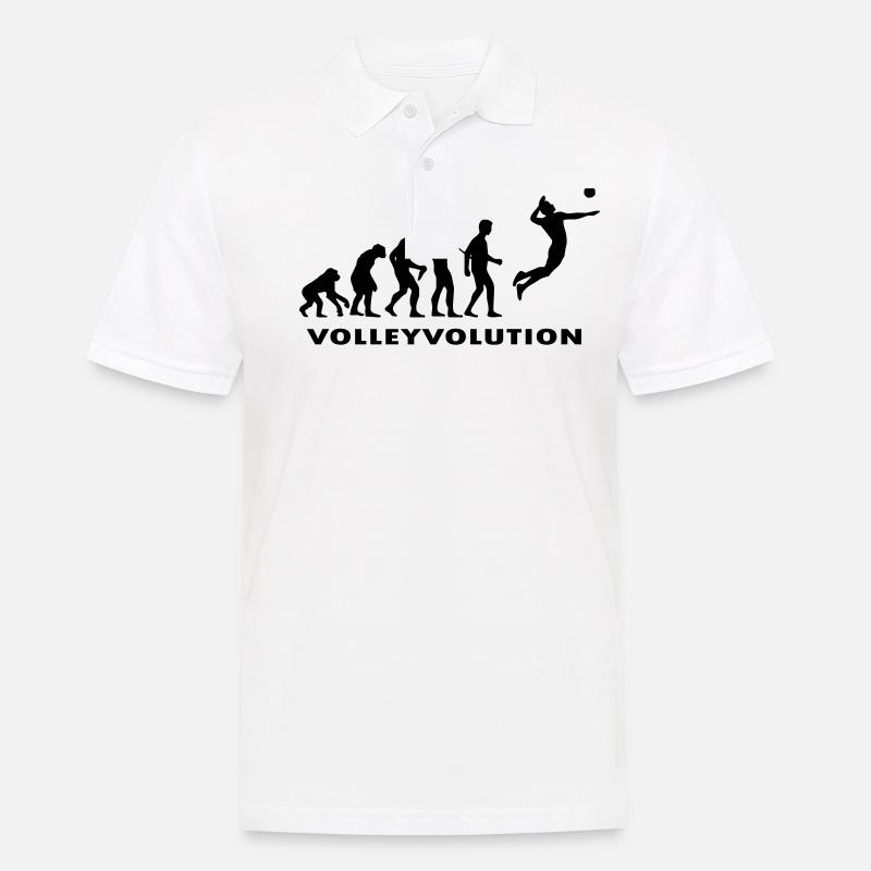 vollevolution - Männer Poloshirt - Weiß