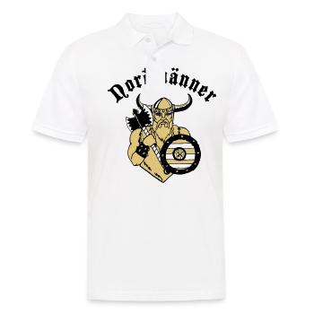 Wikinger,coole , lustige - Männer Poloshirt - Weiß - Vorne - Kai (181cm)