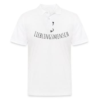 Lieblingsmensch - Männer Poloshirt - Weiß - Vorne - Kai (181cm)