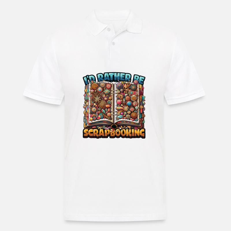 Mädchen Scrapbooking Enthusiast Scrapbook - Männer Poloshirt - Weiß