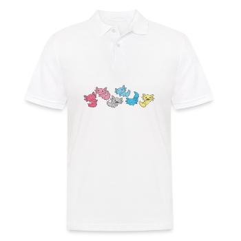 Genderflux Flag Pride LGBTQ Axolotl - Polo Homme - blanc - Devant - Kai (181cm)