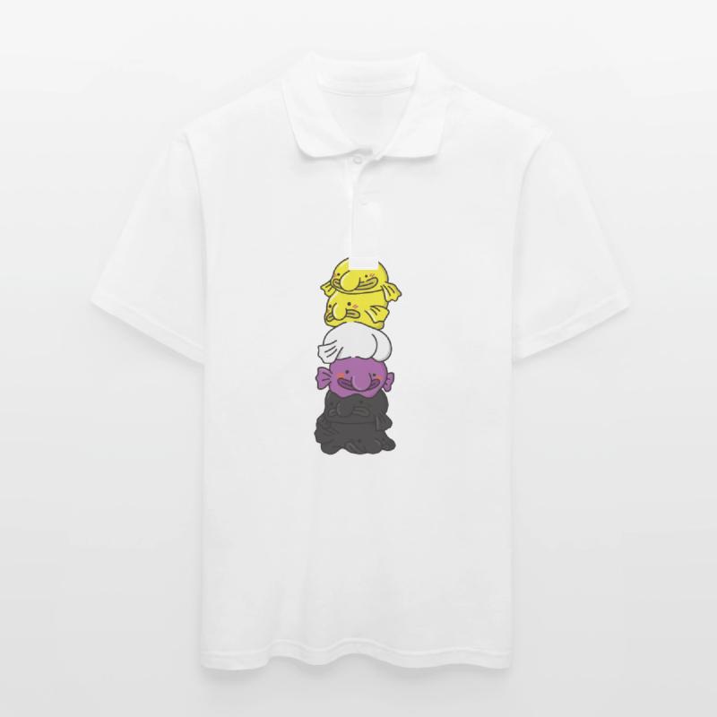 Nonbinary Flag Non Binary Pride LGBTQ Blobfish Men's Polo Shirt