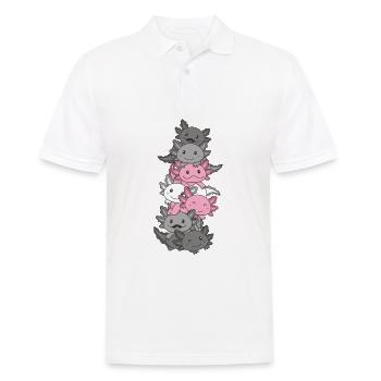 Demigirl Flag Gay Pride LGBTQ Axolotl - Men's Polo Shirt - white - Front - Kai (181cm)
