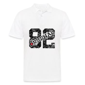 44. GEBURTSTAG 44 JAHRE ORIGINAL 1982 - Männer Poloshirt - Weiß - Vorne - Kai (181cm)