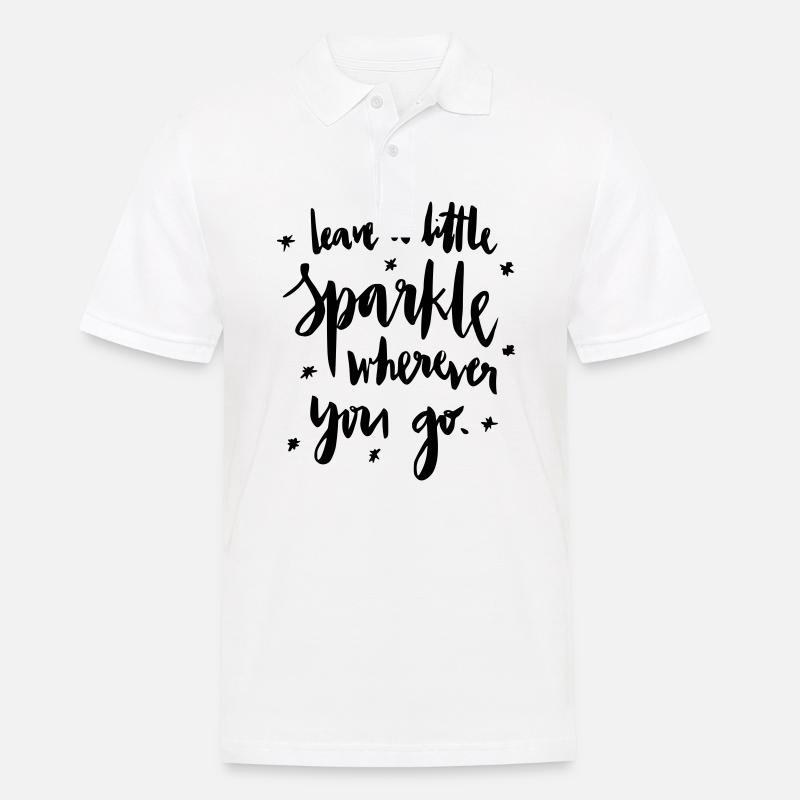 Leave a lil Sparkle :D - Männer Poloshirt - Weiß