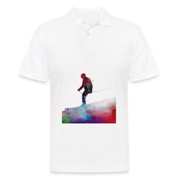 Art sportif de ski #ski #sport - Polo Homme - blanc - Devant - Kai (181cm)