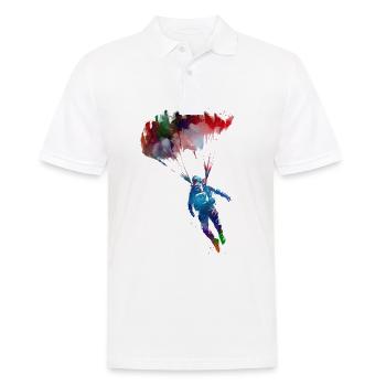 Paratrooper sport art #paratrooper - Men's Polo Shirt - white - Front - Kai (181cm)