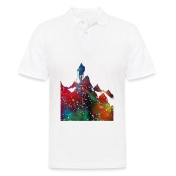 Mountaineer sport art #sport - Men's Polo Shirt - white - Front - Kai (181cm)