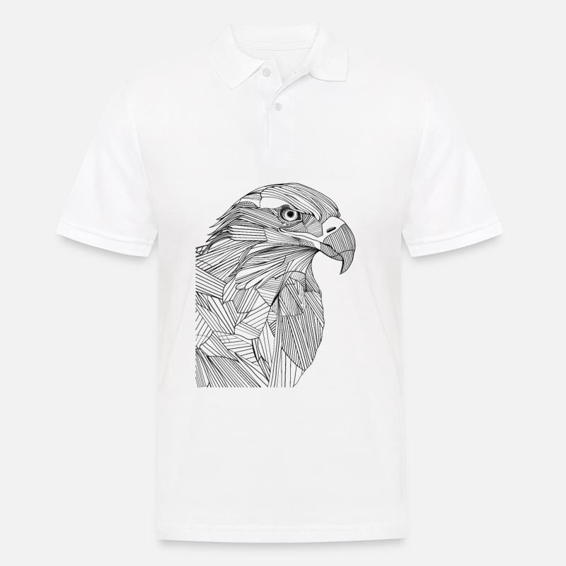 Lines art eagle #eagle - Men's Polo Shirt - white