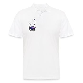 Astronaut Helmet Space Galaxy Stars Gift - Men's Polo Shirt - white - Front - Kai (181cm)