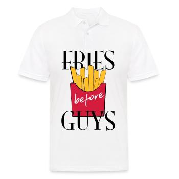Pommes - Männer Poloshirt - Weiß - Vorne - Kai (181cm)