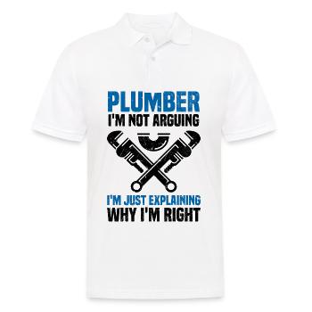 Plombier - Polo Homme - blanc - Devant - Kai (181cm)