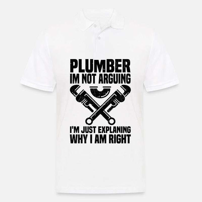 Klempner - Männer Poloshirt - Weiß