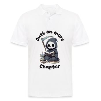 Cute Grim Reaper, Just One More Chapter Halloween - Men's Polo Shirt - white - Front - Kai (181cm)