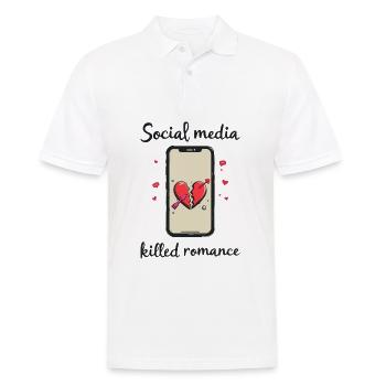Les médias sociaux ont détruit la romance - Polo Homme - blanc - Devant - Kai (181cm)