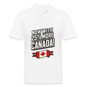Maintenant avec 25 % plus de Canada – Satire des tarifs commerciaux - Polo Homme - blanc - Devant - Kai (181cm)