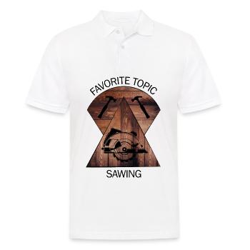 Charpentier, charpentier, charpentier, charpentier, artisan, bois - Polo Homme - blanc - Devant - Kai (181cm)