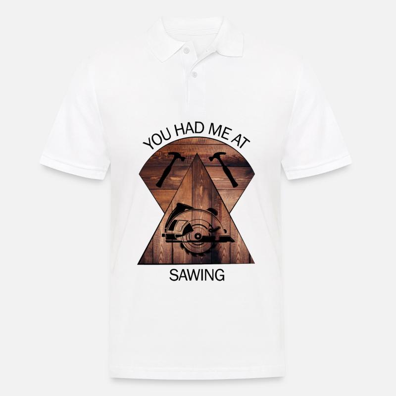 Tømrer, tømrer, tømrer, tømrer, håndværker, træ - Herre poloshirt - hvid
