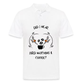 Bird Watching Bird Watching Birding Coffee - Men's Polo Shirt - white - Front - Kai (181cm)