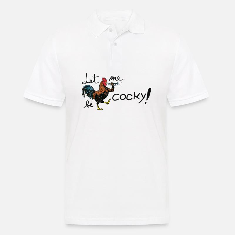 Cocoricoooooooooooooooooooooooooooooooooo! - Männer Poloshirt - Weiß