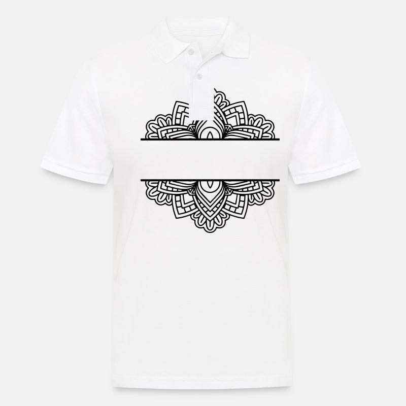 Mandala - Männer Poloshirt - Weiß