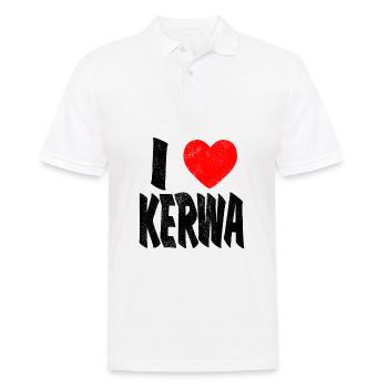 Kerwa Kirchweih Franken I Love Tracht Cadeau - Polo Homme - blanc - Devant - Kai (181cm)