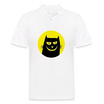 Chat drôle - Polo Homme - blanc - Devant - Kai (181cm)