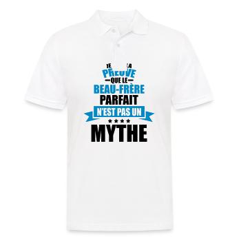 preuve que le beau-frère parfait pas un mythe - Polo Homme - blanc - Devant - Kai (181cm)