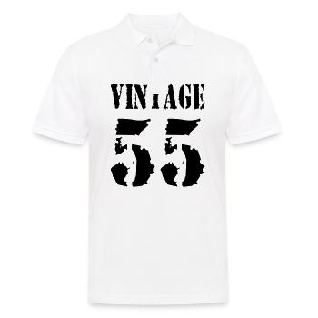 Vintage 1955 - Jahrgang 55 - Party Vector - Men's Polo Shirt - white - Front - Kai (181cm)
