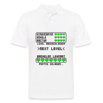 Bachelor Lehramt of Education B.Ed. bestanden - Männer Poloshirt - Weiß - Vorne - Kai (181cm)