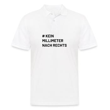Mindset kein Millimeter nach rechts Antifa - Männer Poloshirt - Weiß - Vorne - Kai (181cm)