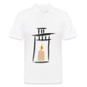 Lantern - Men's Polo Shirt - white - Front - Kai (181cm)