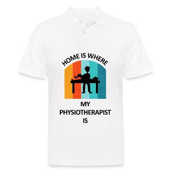 Physiotherapist Humorous Gift Saying Funny - Men's Polo Shirt - white - Front - Kai (181cm)
