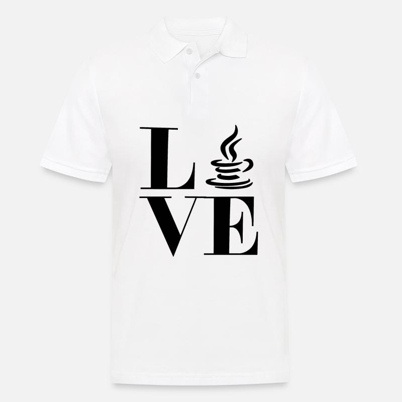 J'aime java - Polo Homme - blanc