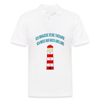 Therapy? - I just have to go to Ameland. - Men's Polo Shirt - white - Front - Kai (181cm)