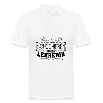 Du kannst mich nicht schockieren ich bin Lehrerin - Männer Poloshirt - Weiß - Vorne - Kai (181cm)