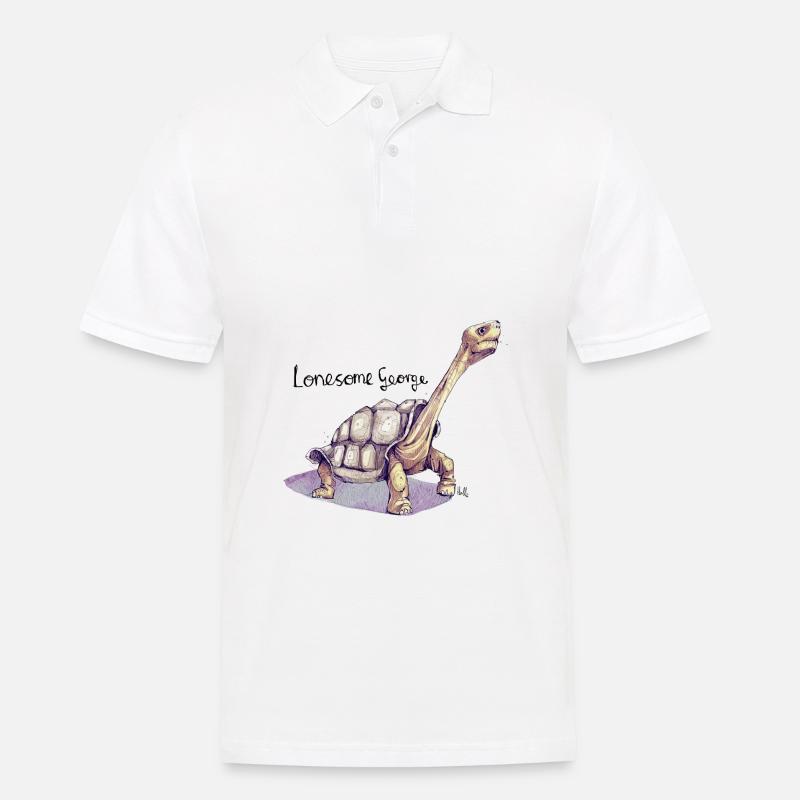 Lonesome George - Männer Poloshirt - Weiß