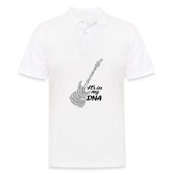 La musique de la guitare électrique est dans mon ADN anglais - Polo Homme - blanc - Devant - Kai (181cm)