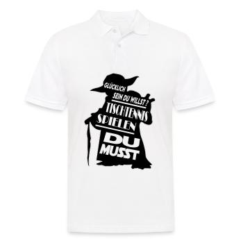 Sprüche Geschenkidee Tischtennis spielen Spieler - Männer Poloshirt - Weiß - Vorne - Kai (181cm)