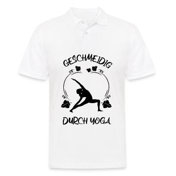 Yoga - Männer Poloshirt - Weiß - Vorne - Kai (181cm)