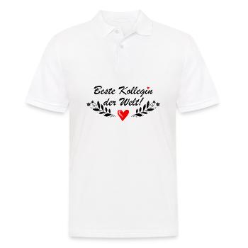Beste Kollegin der Welt Herz - Männer Poloshirt - Weiß - Vorne - Kai (181cm)